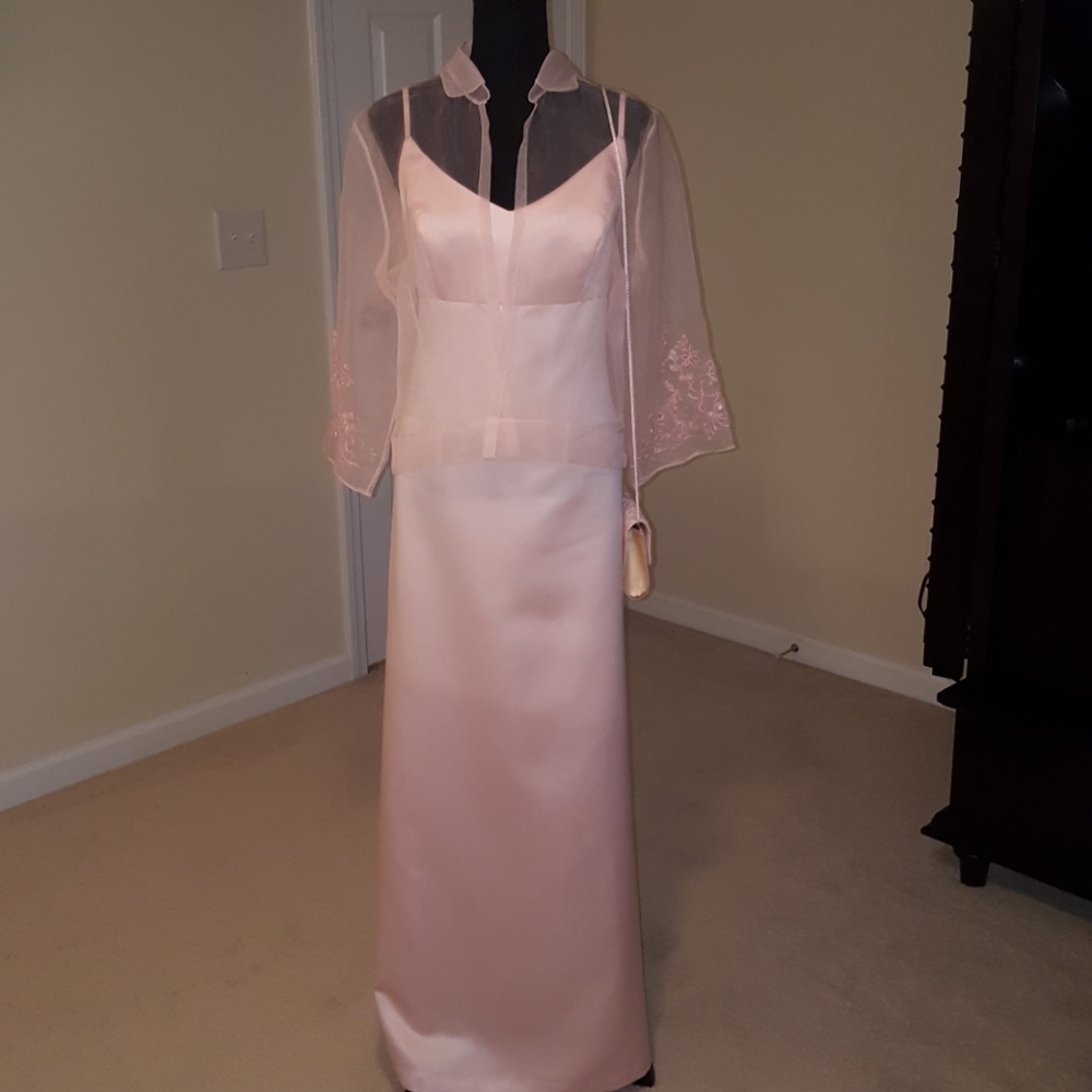 Alfred Angelo Pink Bridesmaid/MOB Set w/ Purse